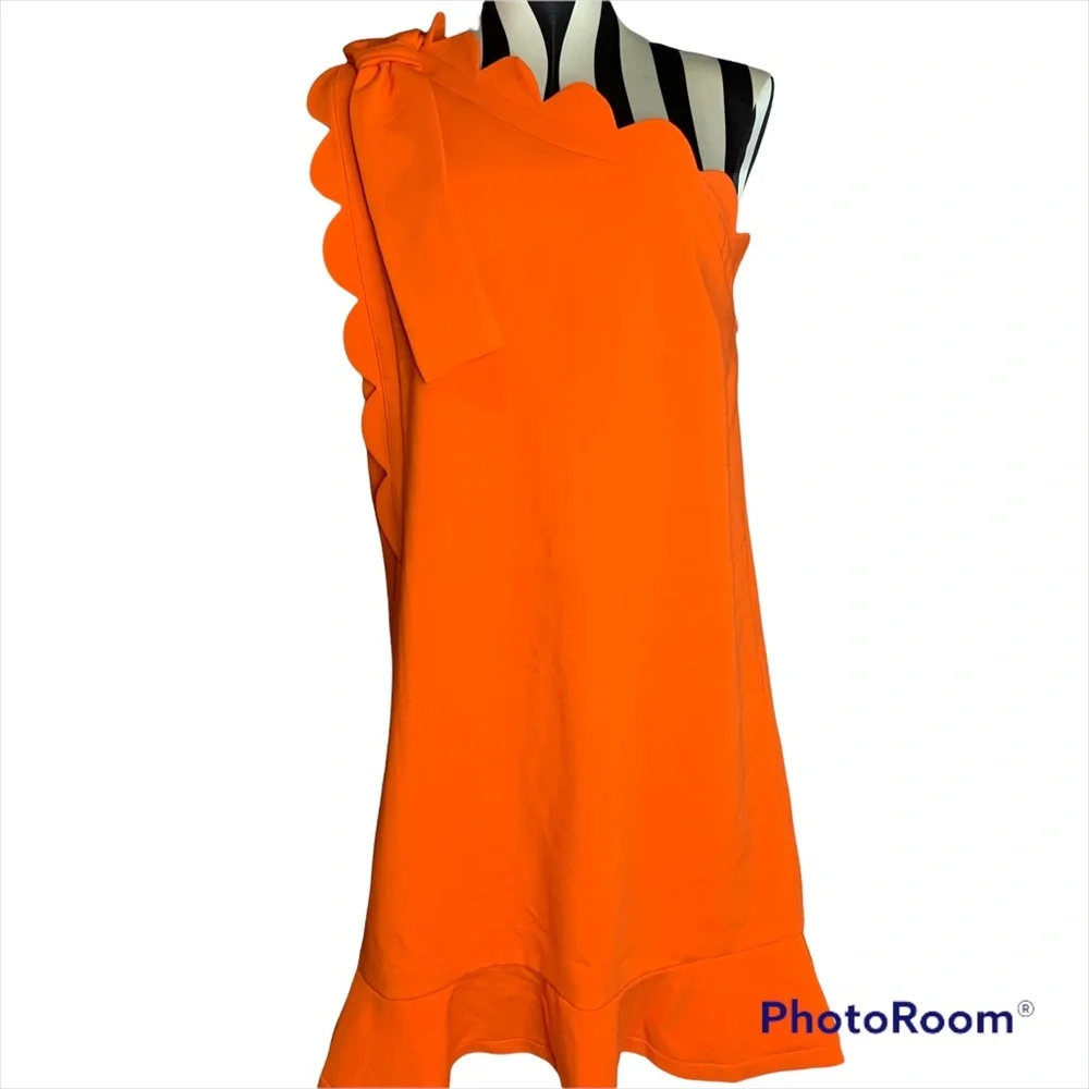 Victoria Beckham for Target  One Shoulder Dress Women orange M - Picture 2 of 13
